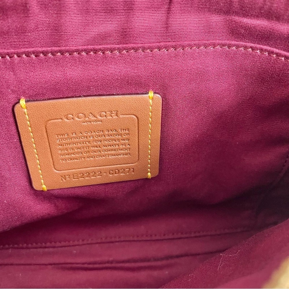 NEW COACH Polly Signature Logo Crossbody Bag in Tan/Rust - Picture 7 of 12